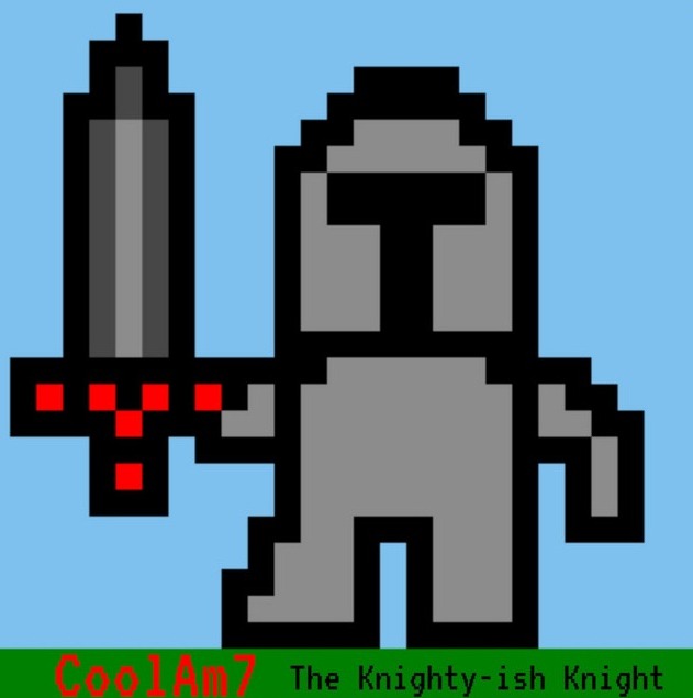 Album cover for "The Knighty-Ish Knight" - Single released in 2019. A single from the album "The Man Who Wanted You to Look at the Ceiling"